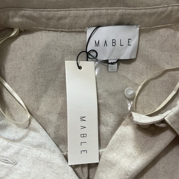 MARBLE Cream Button-Up Shirt - Picture 4 of 11